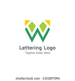 Lettering W Vector