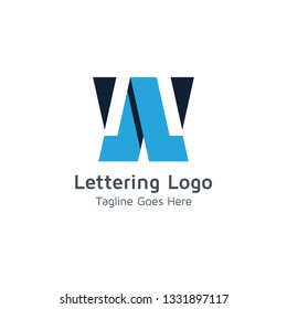 Lettering W Vector