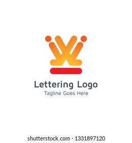 Lettering W Vector
