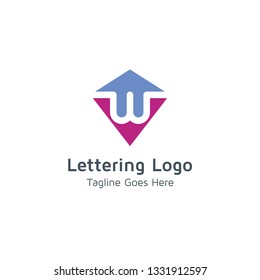 Lettering W Vector