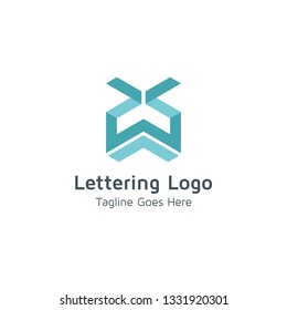 Lettering W Vector