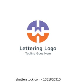Lettering W Vector