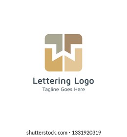 Lettering W Vector