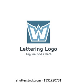 Lettering W Vector