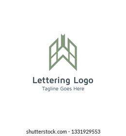 Lettering W Vector