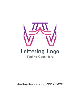 Lettering W Vector