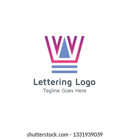 Lettering W Vector