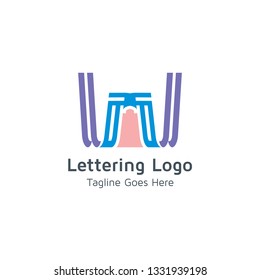 Lettering W Vector