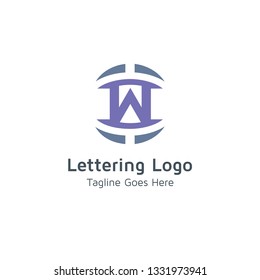 Lettering W Vector