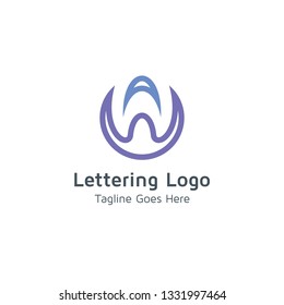 Lettering W Vector