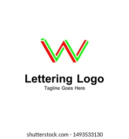 Lettering W Vector Logo Inspirations