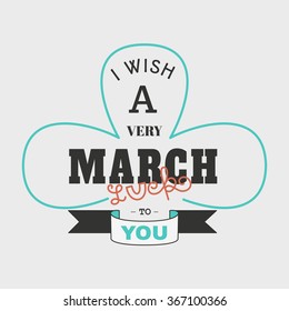 lettering i wish you luck march quote