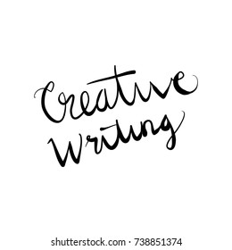 Lettering word Creative Writing doodle sketch playful fun vector illustration for your special project