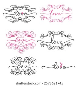 lettering the word love in variations