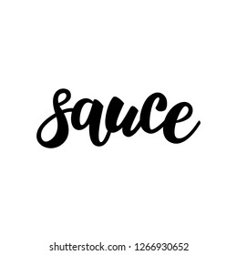 Lettering word "Sauce". Vector illustration.