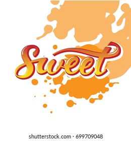 Lettering Word Sweet Stock Vector (Royalty Free) 699709048 | Shutterstock