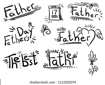 Lettering - words Father's day