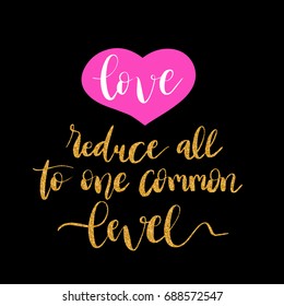 Lettering words in gold glitter. Vector background illustration for designs.