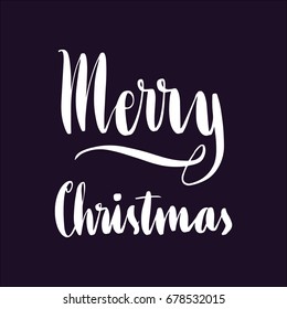 Lettering words. Merry Christmas.