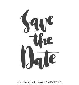 Lettering words.  Save the date.