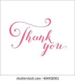 Lettering Words Thank You On White Stock Vector (Royalty Free ...