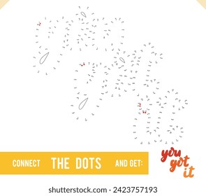 Lettering Words You got it by dot to dot for children and adults. Numbers game for postcards, congratulations and activity books