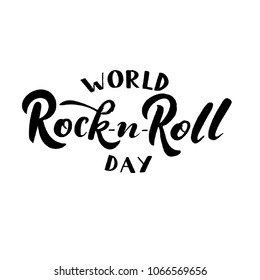 lettering for  the world rock-n-roll day