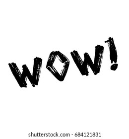 Lettering wow. Comic text sound effects. Comics book balloon. Bubble icon speech phrase. Cartoon exclusive font label tag expression. Sounds vector illustration.