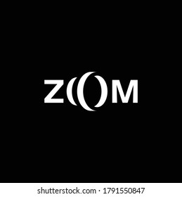 Lettering Zoom Typography shutter camera aperture lens for Photography logo design