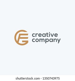 Letter/initial FG/GF logo design