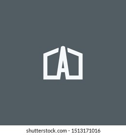 A letter/initial with house logo design vector