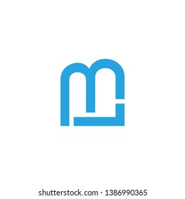 LetterL B icon logo design concept