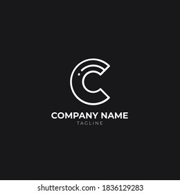 Lettermark, vector del logotipo del alfabeto C para empresas impresionantes, identidad de empresa, empresa, empresa o empresa