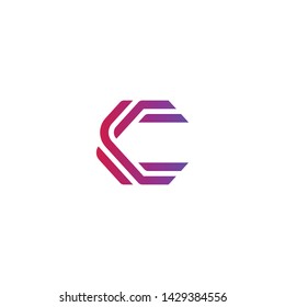 Lettermark C logo design. Simple clean modern vector icon template