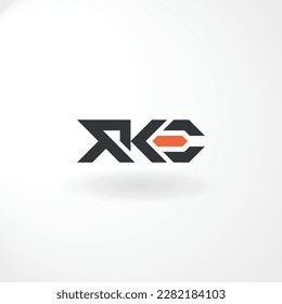 Lettermark Design is Combination Letter RKE Customized