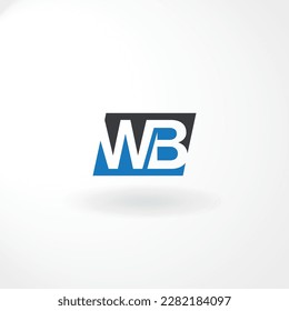 Lettermark Design is Combination Letter W and B with Form Square