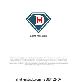 Lettermark DH Vector Logo Concept. Typography Letter D initial concept Logo. Monogram DH HD graphics icon