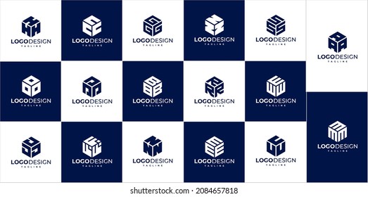 Lettermark logo. Acronym logo. Hexagon logo design.