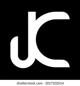 lettermark logo with initial jkc isolated on black background.
