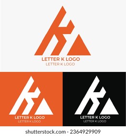 The lettermark logo "K" features a bold and elegant uppercase "K" character. Its sleek and modern design exudes simplicity and sophistication. The letter's clean lines and balanced proportions.