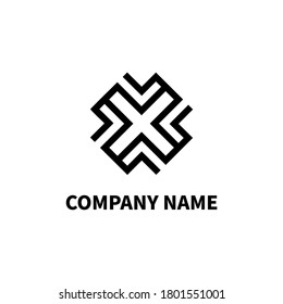 Lettermark logo X vector design