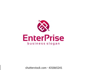 Lettermark logotype. letter EP. E. P. logo icon template vector. Enterprise Logo Corporate abstract symbol