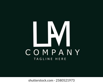 lettermark luxury logo design vector illustration