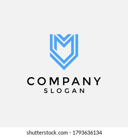 lettermark M logo. editable and easy to custom