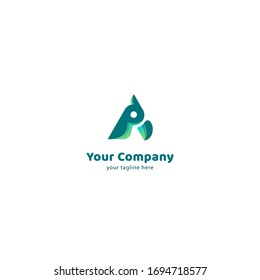 A lettermark Parrot Logo design