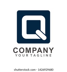 lettermark q logo template design