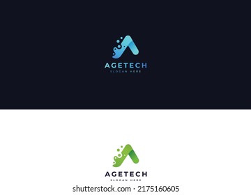 A LetterMark Tech, IT Logo Design