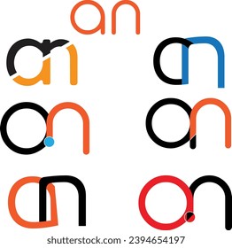  Lettermark wordmark icon logo with outstanding color combination 