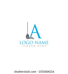 A letter/mop logo design template full vector