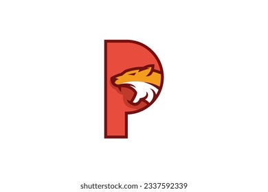 letterP puma vector template logo design